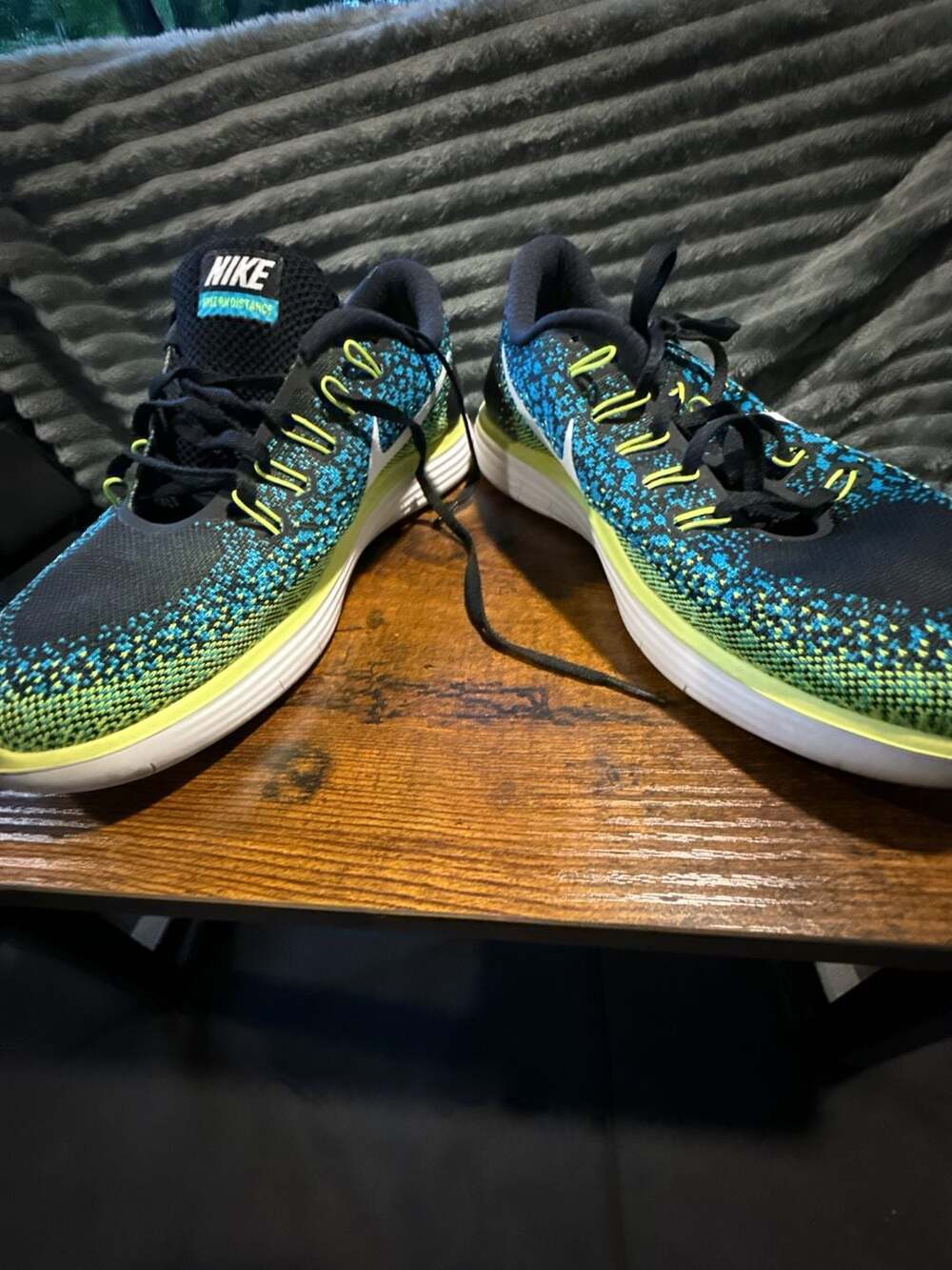 Nike Free RN Distance Men's Running Shoes Black Blue Lagoon Volt - Picture 3 of 9